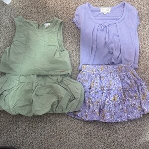 Green and Purple toddler Outfit Set